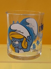 BICCHIERE NUTELLA PUFFI PUFFETTA SCHLUMPF 2011 FERRERO VERRE GLASS PEYO