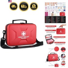 Kit Pronto Soccorso Impermeabile 410 Pezzi Forniture Mediche di Emergenza Casa Auto Viaggio...