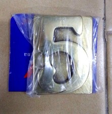 NUMERO CIVICO IN OTTONE LUCIDO "5" ALUBOX, ALTISSIMA QUALITA'