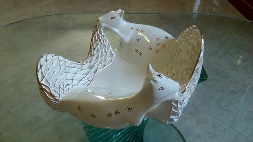 Antica coppa ceramica - , bianca
