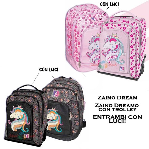 Zaino nero con trolley dream - zaino,