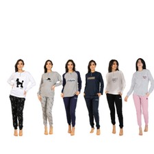 AUSTRALIAN PIGIAMA LUNGO DONNA IN CALDO COTONE IN VARIE TAGLIE DALLA S ALLA XL