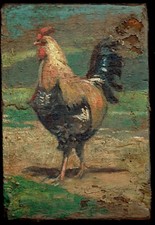 Rooster chicken coop painted