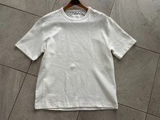 T-shirt denim e fiori waffled