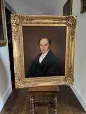 Grande antico dipinto olio XIX