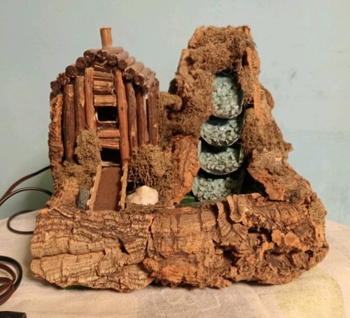 Vintage fontana per presepe - vintage,