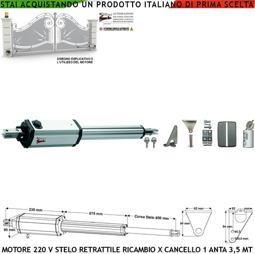 Motore cancello elettrico 220 - motore,