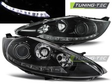 FARI ANTERIORI LED NERO PER FORD FIESTA MK7 08-12 FANALI HEADLIGHTS