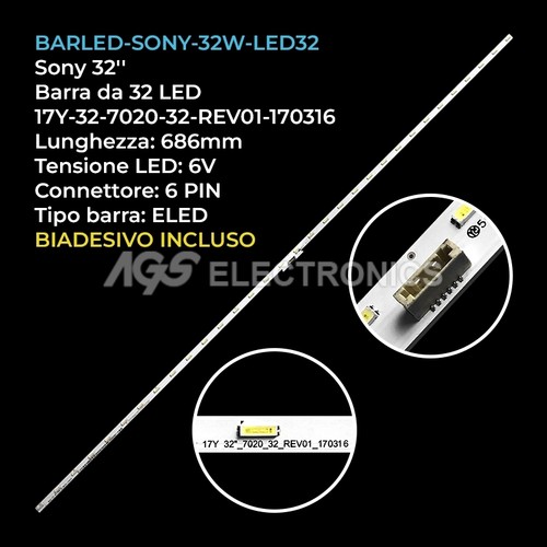 Barra strip led sony - barra, tv