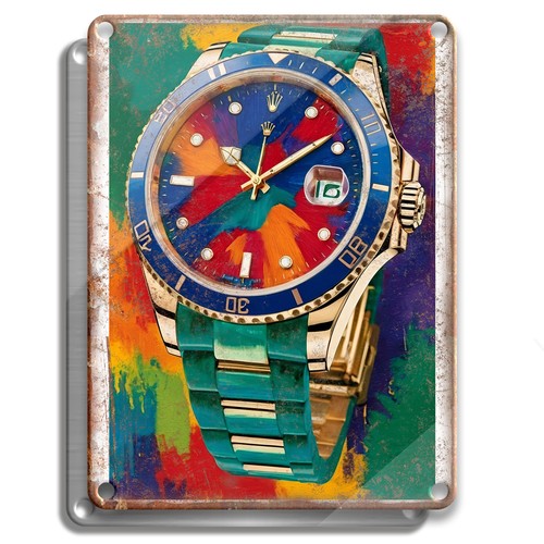 Insegna metallo orologio - in,