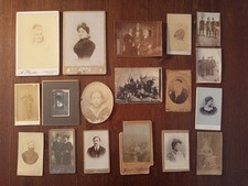 Lotto fine 800, CDV, Cabinet e altre piccole foto varie [S1730]