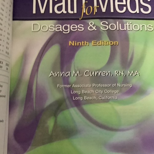 Math for meds dosage - math,