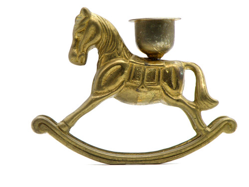 Cavallo dondolo ottone - a, in