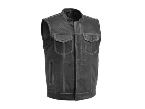 Gilet moto pelle - in,