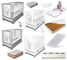 Lettino Neonato in legno + cassetto + barriera + Lenzuolo + opzionale Materasso