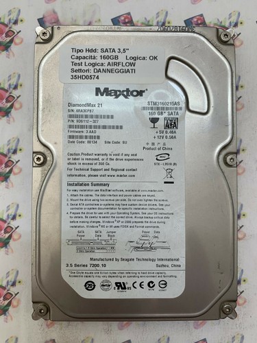 Hard disk usato sata - hard, 3,5"