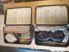 occhiali da pilota Americani  Con raro Kit per ricambi e manutenzione Ww2 