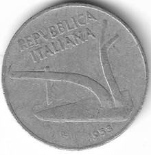 Italy 10 Lire 1953 KM# 93 &