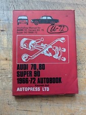 Manuale officina Auto Union Audi NSU 70, 70L, 75, 80 e Super 90 1966-1972