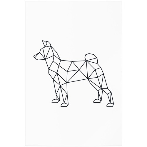 Basenji stile origami - basenji,,