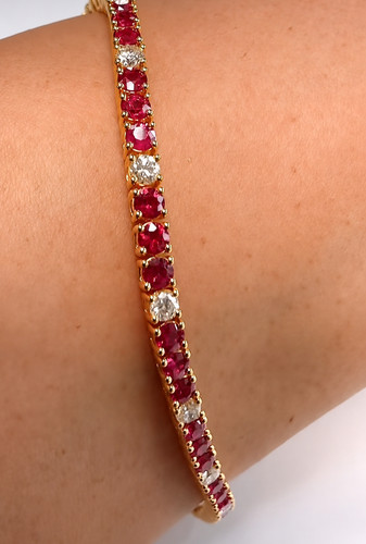 Bracciale tennis 7ct taglio - 7ct,