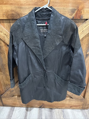 Giacca pelle nera - nera, wilson's
