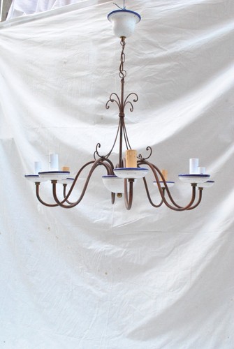 Grande lampadario ferro - grande, corten