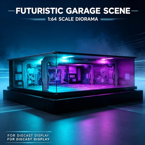 Diorama modello garage - 1:64,