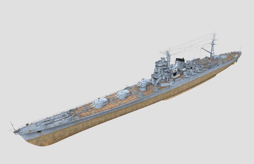 700 ijn kushiro cruiser - 1/700,