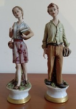 Coppia di statuine in porcellana Capodimonte – Marchio Crown N