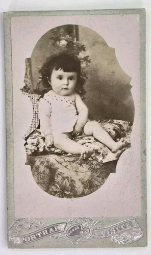 Antica foto cdv strana ragazza - foto,