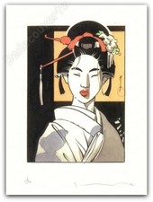 Ex-libris Michetz Un autre visage 04 signé 40ex 18x24 cm