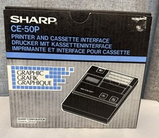 Interfaccia stampante e cassetta Sharp CE-50P vintage NUOVA