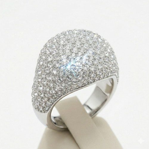 Anello cocktail swarovski - anello,