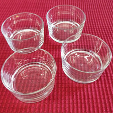SET 4 SCODELLE COPPE COPPETTE IMPILABILI IN VETRO TRASPARENTE PER GELATO DESSERT