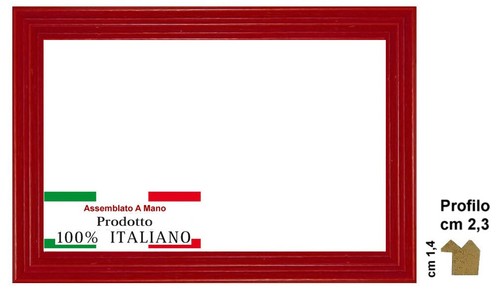 Cornice rossa legno - rossa,