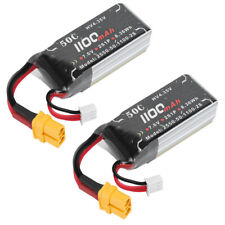 2 Pezzi 7,6V 50C 1100mAh 2S Batteria Lipo con XT60 per Traxxas 1/16 Auto Camion RC Auto