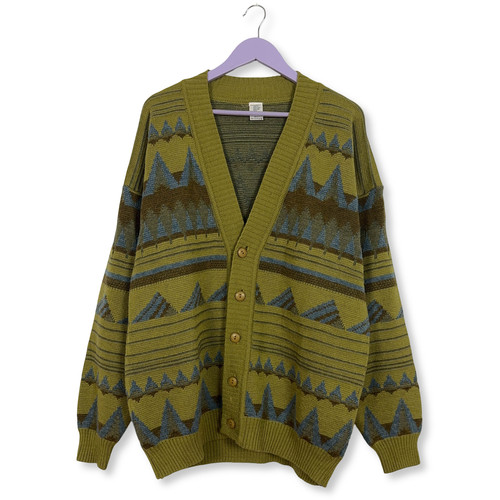 Cardigan vintage verde - cardigan,