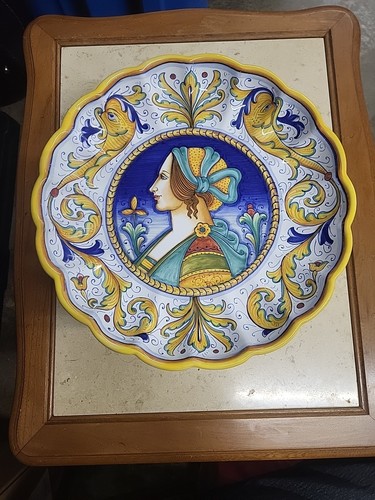 Deruta cake stand dipinto - stand, a