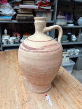 Handmade clay flagon - clay, vase