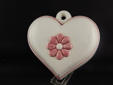 VINTAGE RARA FORMELLA CERAMICA DESIGNER LENE THUN CUORE ROSA VECCHIA THUN