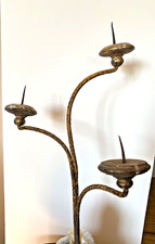 CANDELABRO CANDELIERE FERRO BATTUTO A TRE LUCI U552