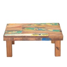 TAVOLO PER PIANTE PICCOLE "MIX" |Legno riciclato | Tavolino colorato, sgabello fiori