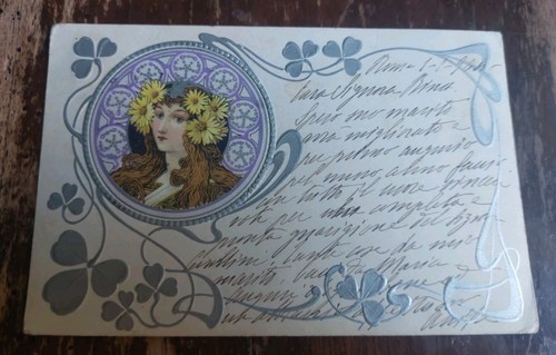 Cartolina epoca art nouveau - cartolina,