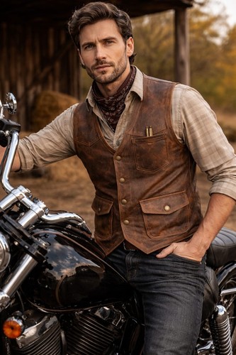 Gilet uomo vera pelle - gilet,