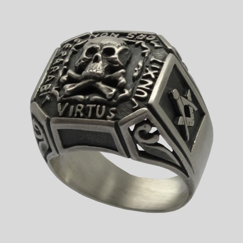 Anello argento memento - memento, mori