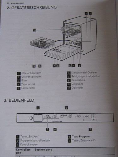 Manuale uso lavastoviglie aeg - lavastoviglie,
