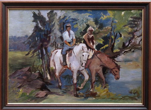 Paesaggio con cavaliere