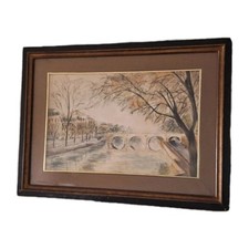 Pittura Antica " Parigi Ponte