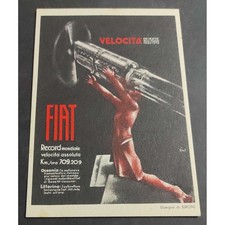 Cartolina Ill. Sironi -  Record Mondiale Velocità FIAT